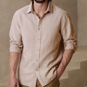 Banana Republic SLIM LINEN-COTTON SHIRT Size Large